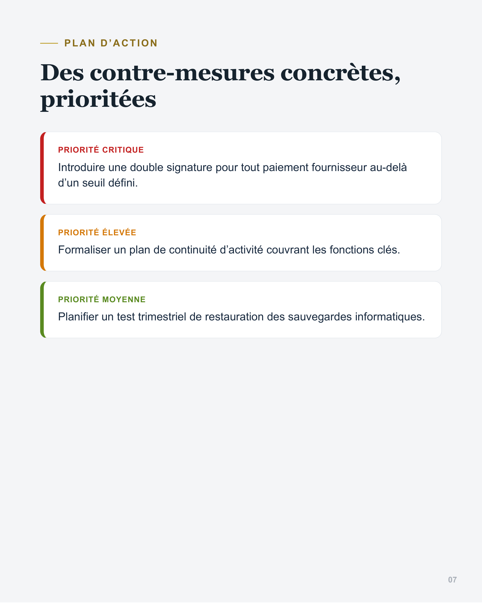Outil de diagnostic SCI — écran 7